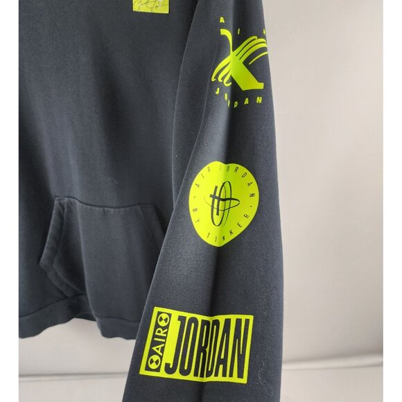 Air Jordan x Tinker Hoodie Mens 2XL Black Sports Wear Legacy Pullover BQ0298-010 - Picture 5 of 11